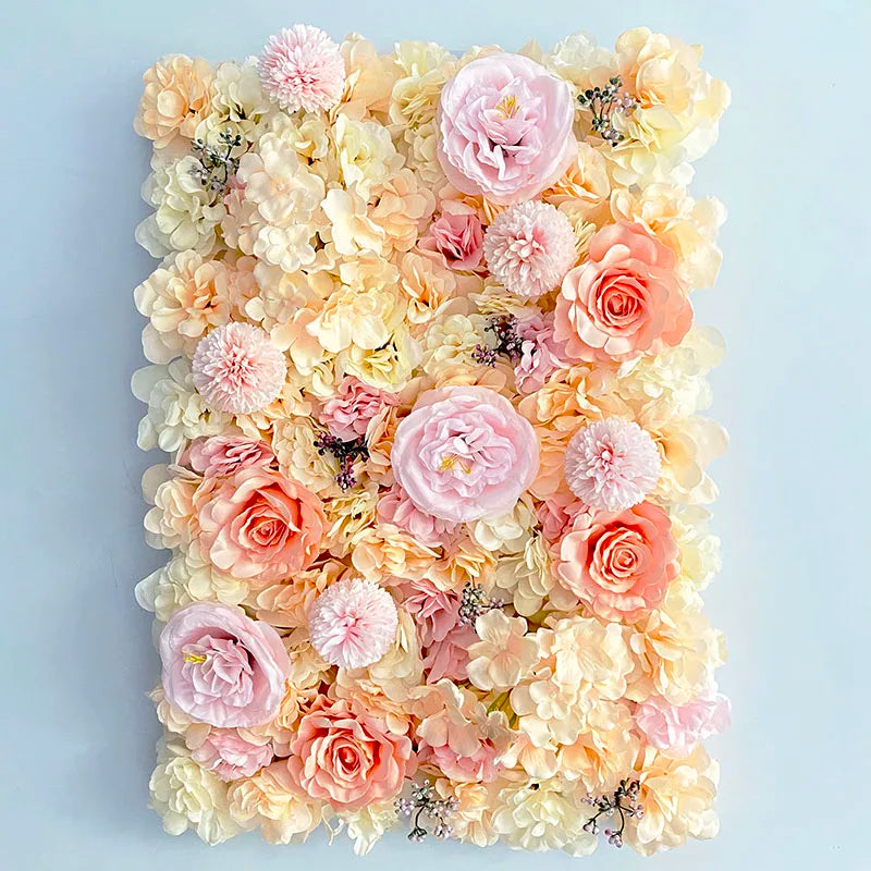 40x60cm Artificial Silk Rose Flower Wall Panel