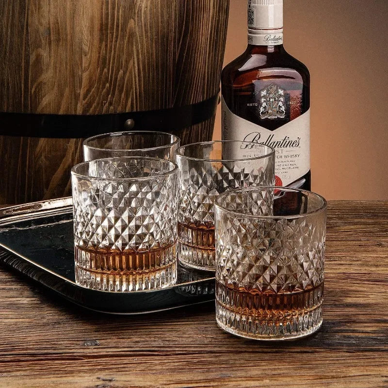 335ml Crystal-Style Whiskey Glasses – 1, 2, 3 or 4 Piece Set