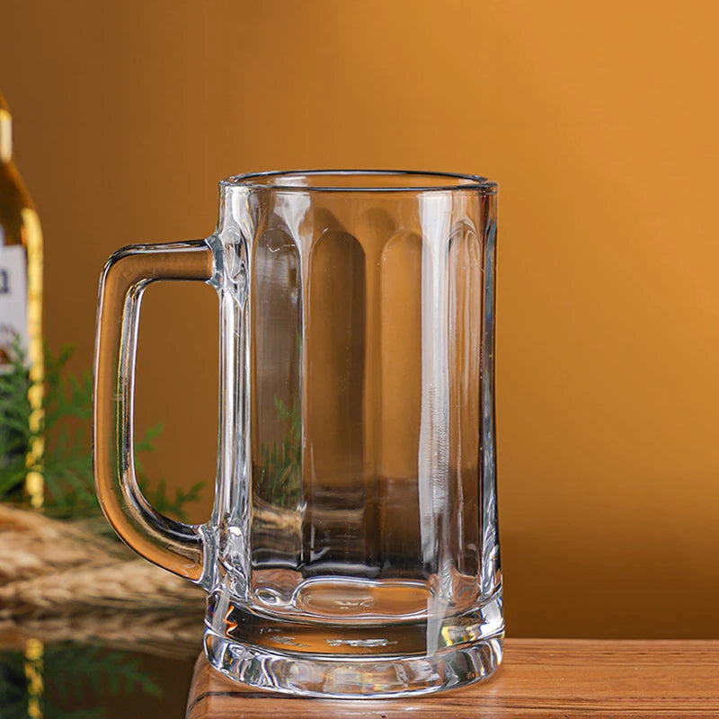 Thick-Bottom Beer Mug with Handle – 400ml or 600ml