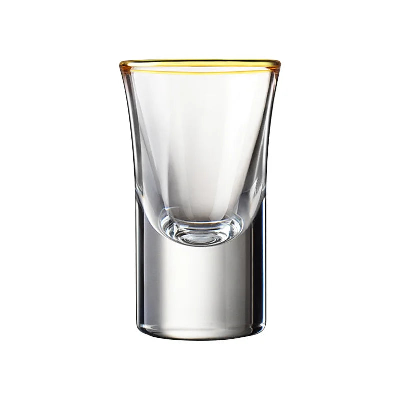 12-Piece Gold-Rimmed Mini Shot Glass Set – 15ml
