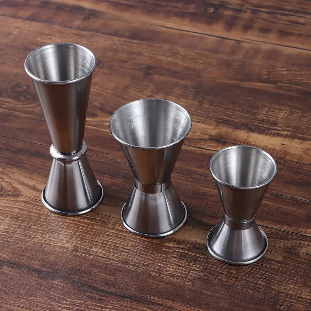 Double-Sided Stainless Steel Cocktail Jigger – Dual Shot Measuring Cup
