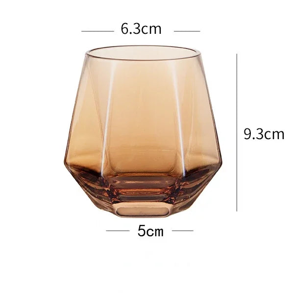 Hexagonal Whiskey & Cocktail Glass – 320ml | 1 or 2 Piece Set