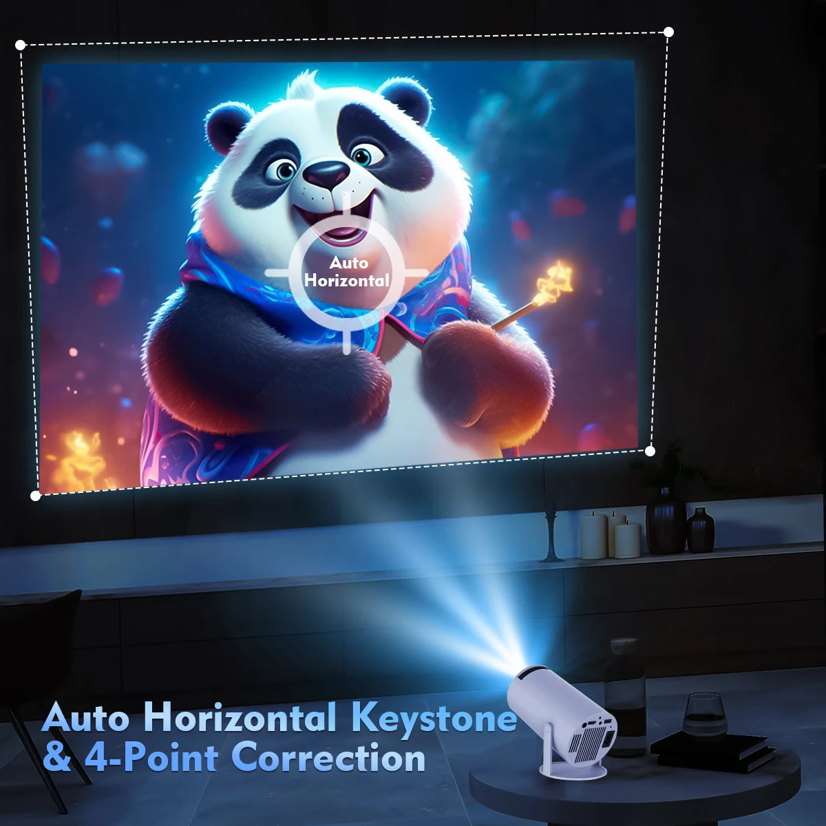 Magcubic HY300 Pro Mini Smart Projector – 290 ANSI, Android 14, WiFi 6, Bluetooth 5.4 & 180° Rotation