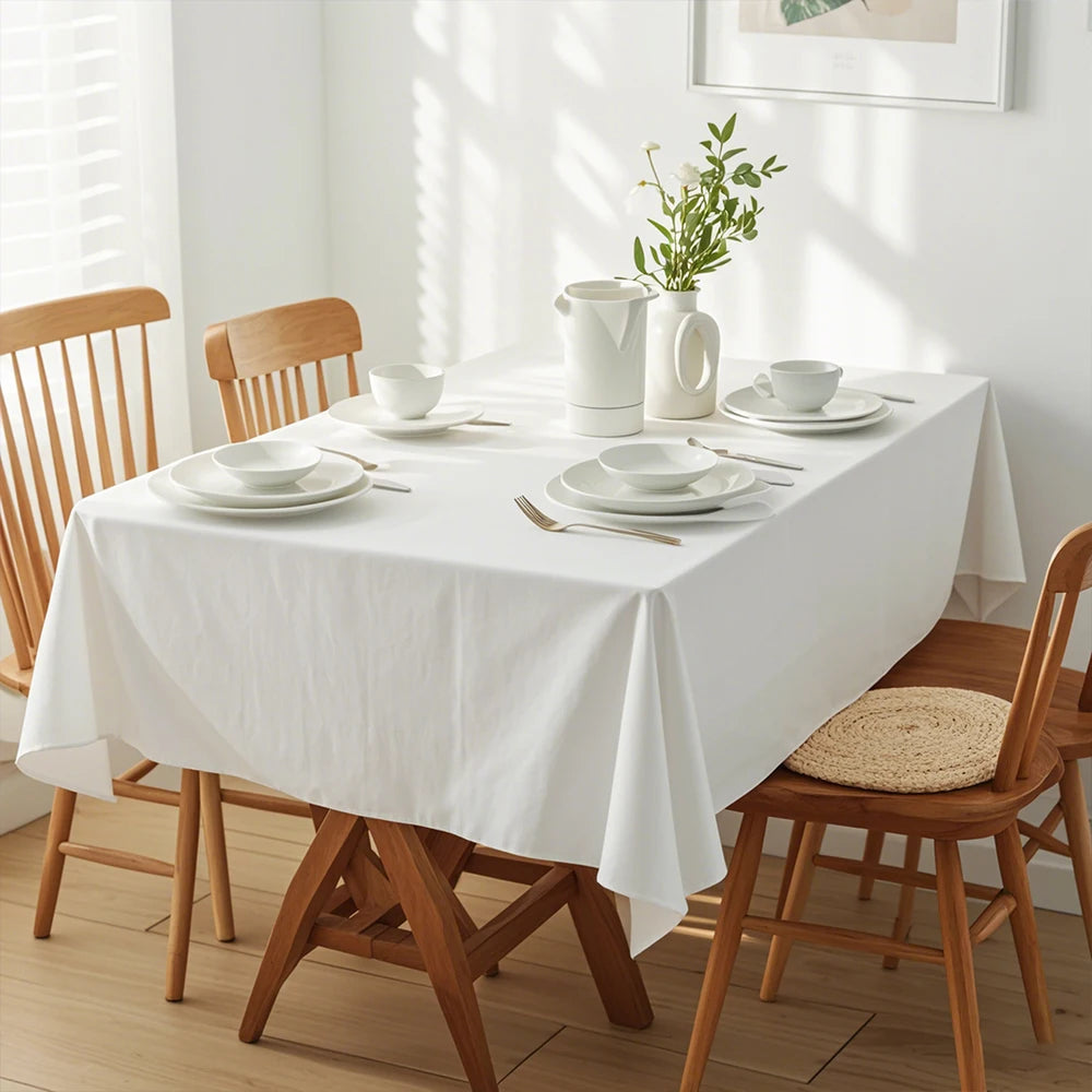 12-Pack Rectangle Polyester Tablecloths – Reusable Event & Banquet Table Covers