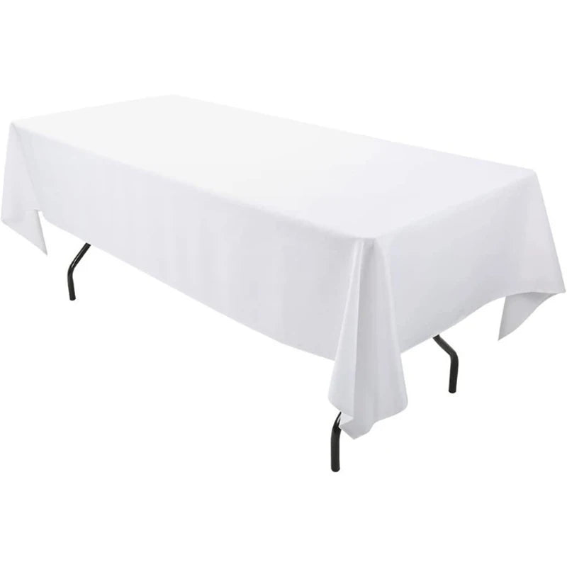 12-Pack Rectangle Polyester Tablecloths – Reusable Event & Banquet Table Covers