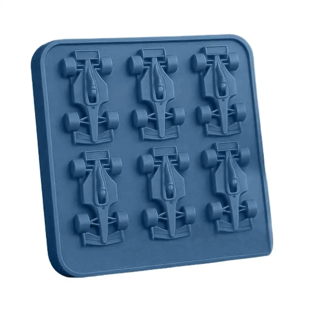 6-Cavity 3D Formula Race Car Silicone Ice Mold