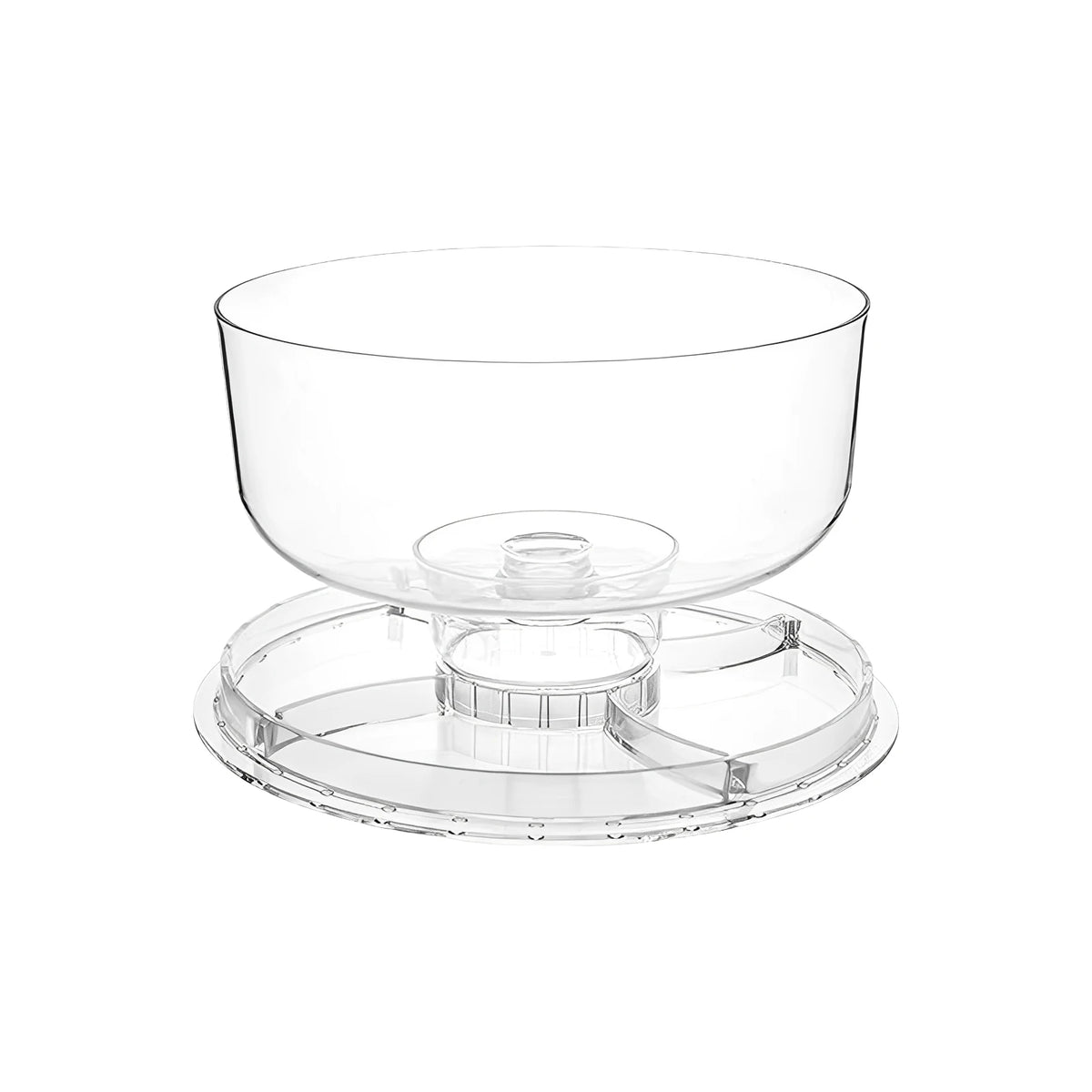 6-in-1 Clear Cake Stand with Dome – Multifunctional Dessert, Appetizer, Punch & Serving Platter