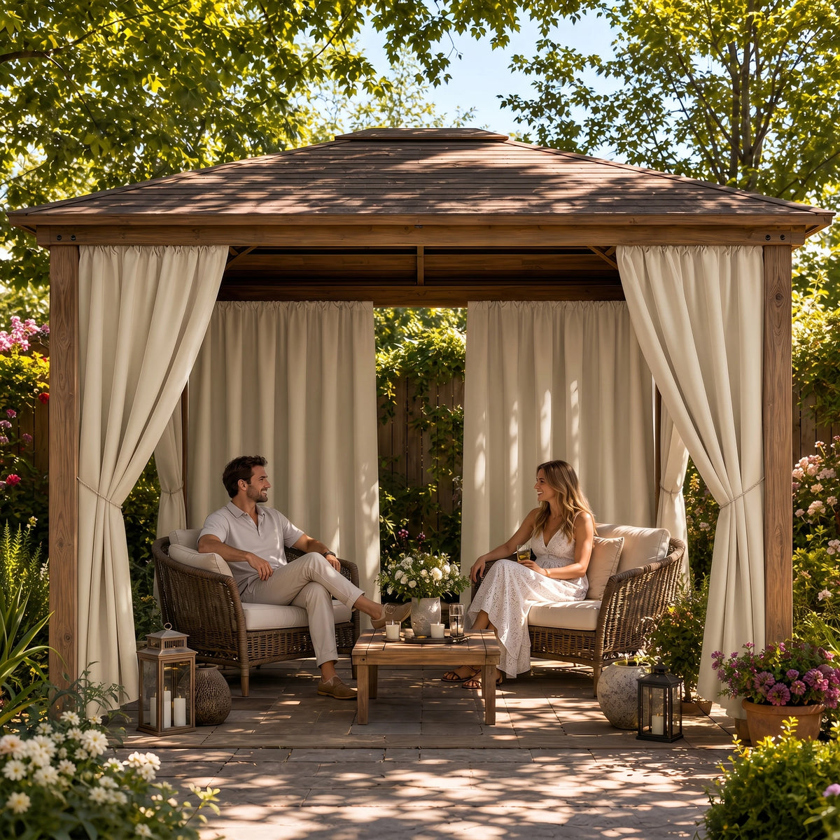 4-Pack Outdoor Patio Curtains – 54" × 84"