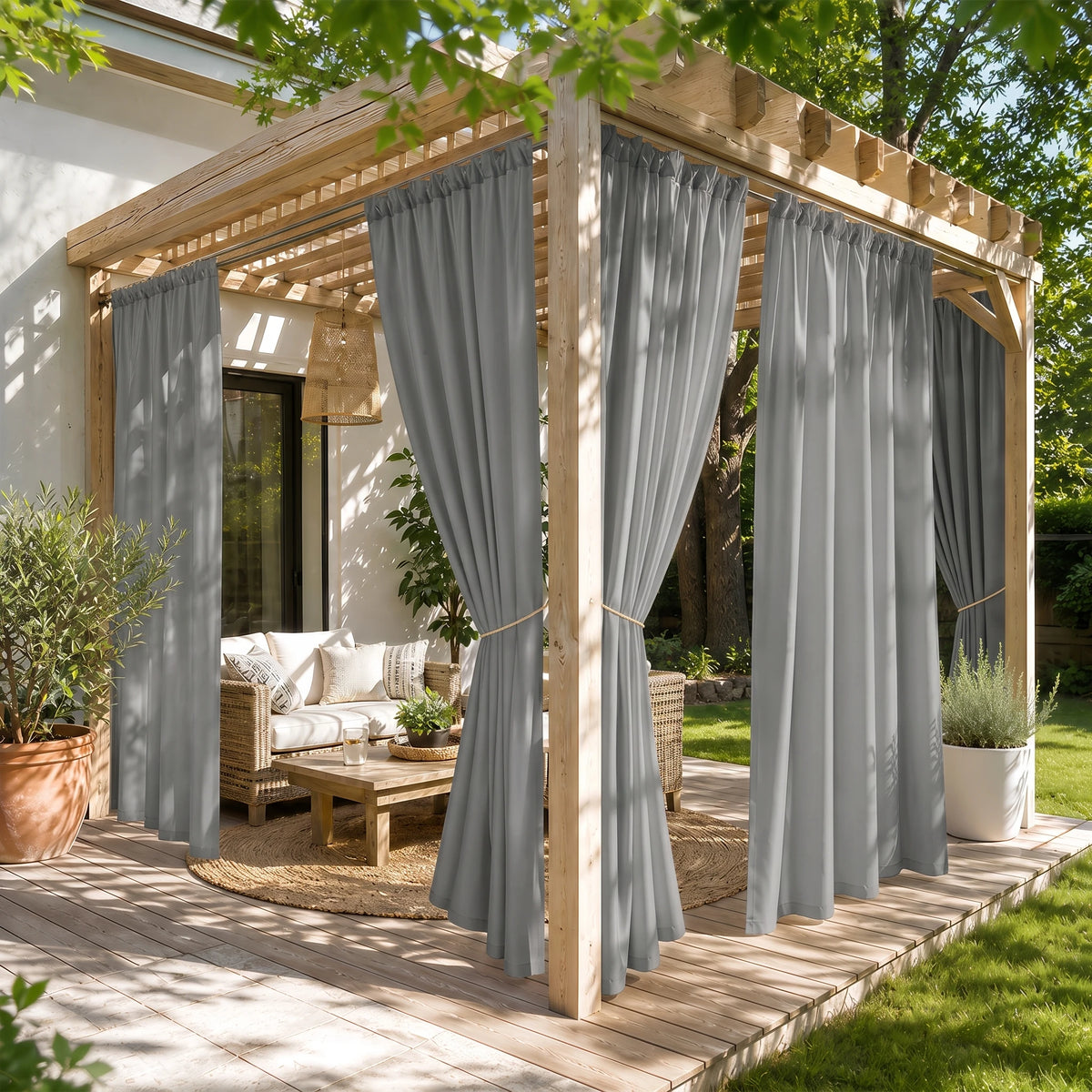4-Pack Outdoor Patio Curtains – 54" × 84"