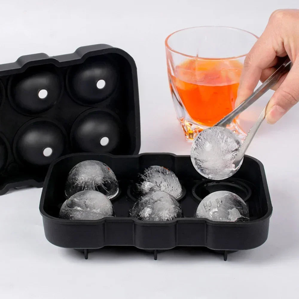 Large Silicone Ice Cube Molds – Sphere & Square Whiskey Ice Trays
