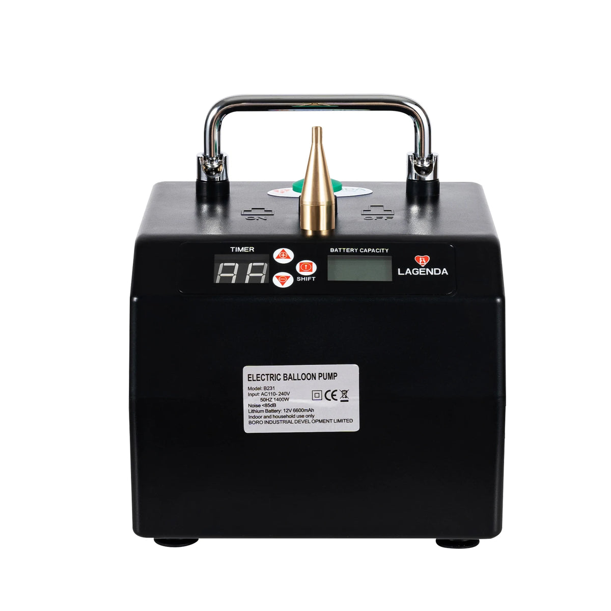 Rechargeable Electric Balloon Pump – 6600mAh Portable Inflator with LCD Display