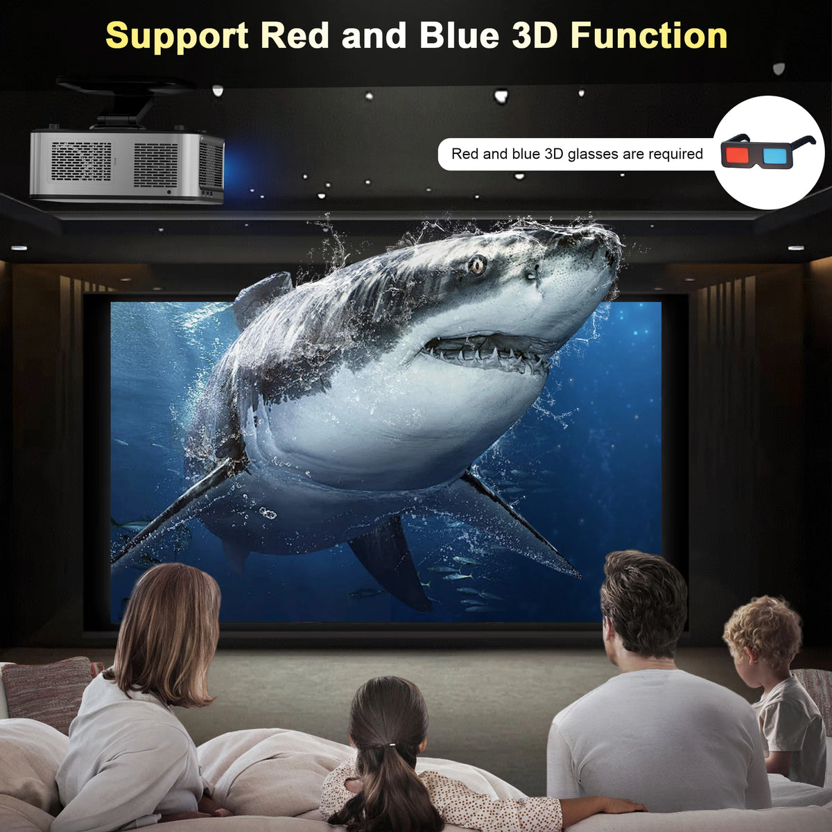 HORLAT T10ULTRA Smart Home Theater Projector – 3200 ANSI, Native 1080P, 4K/8K Decoding & WiFi 6