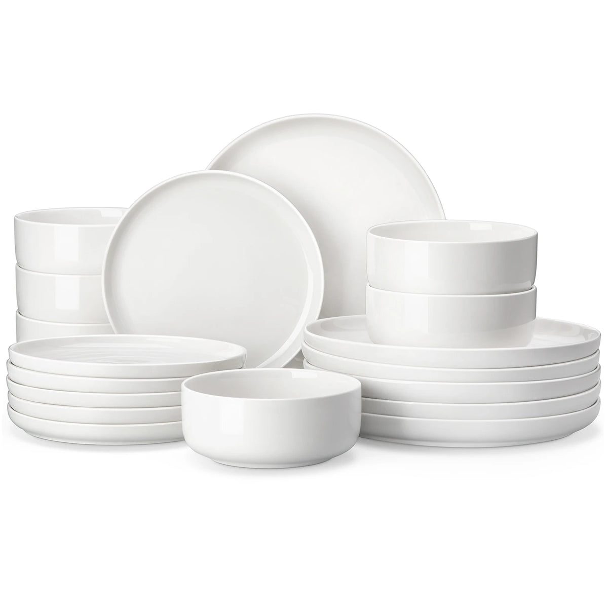 MALACASA Marbled & Classic Porcelain Dinnerware Set – 18 or 36 Piece, Service for 6 or 12
