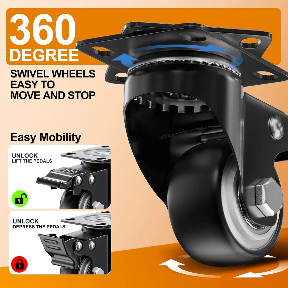 120LB Heavy-Duty Patio Umbrella Base with Wheels