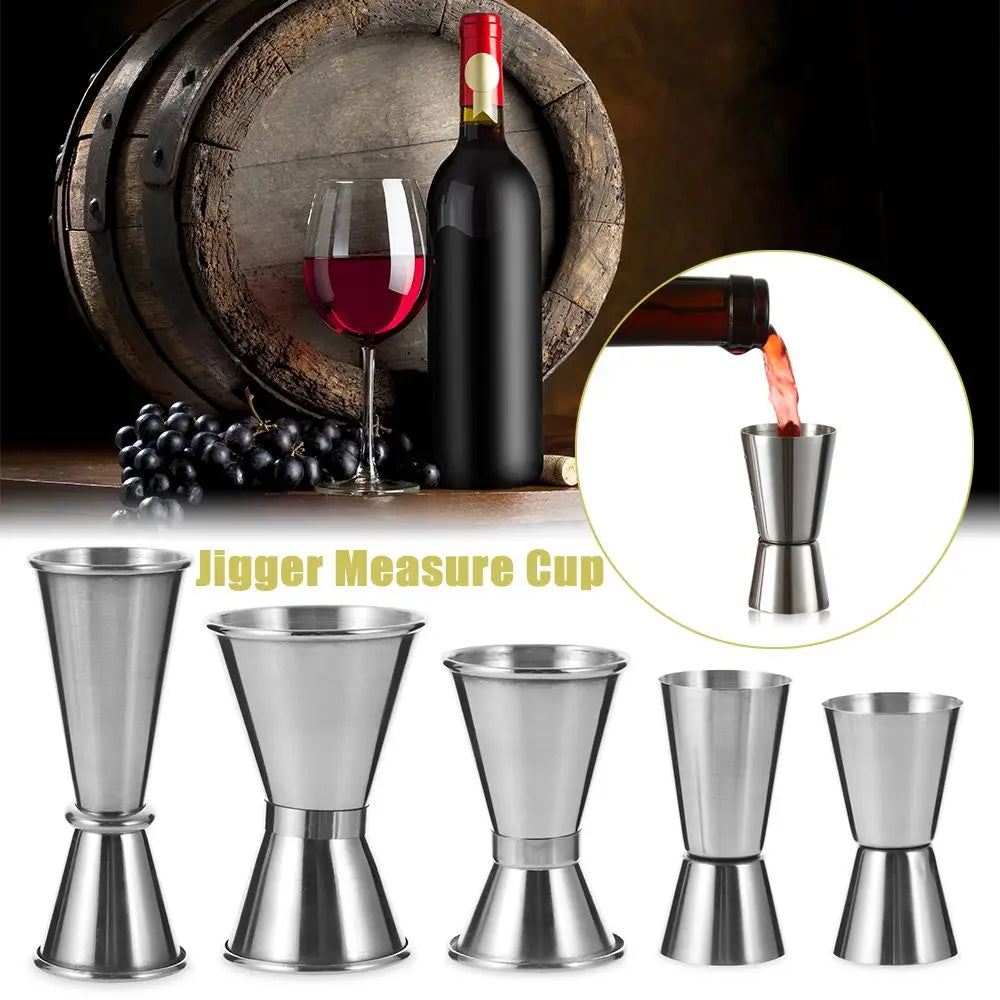 Double-Sided Stainless Steel Cocktail Jigger – Dual Shot Measuring Cup
