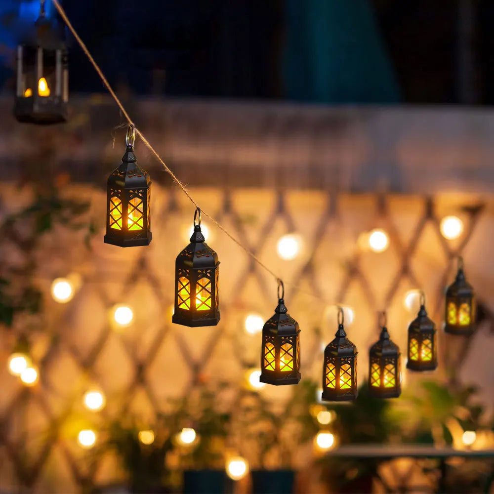 12-Piece LED Mini Lantern Set – 6" Retro Table & Party Lights