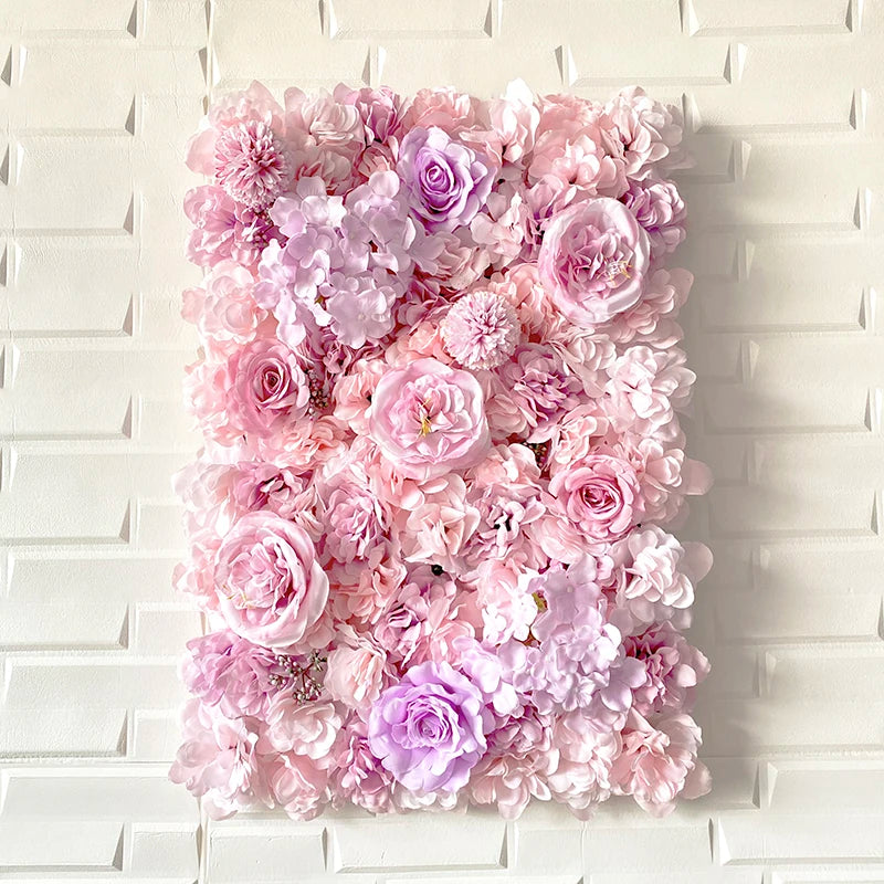 40x60cm Artificial Silk Rose Flower Wall Panel