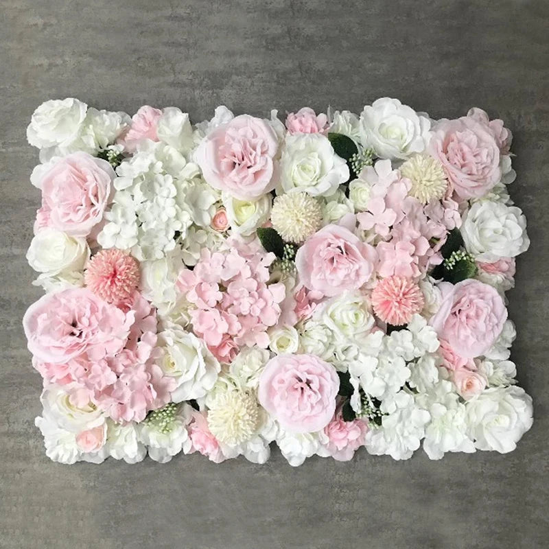 40x60cm Artificial Silk Rose Flower Wall Panel