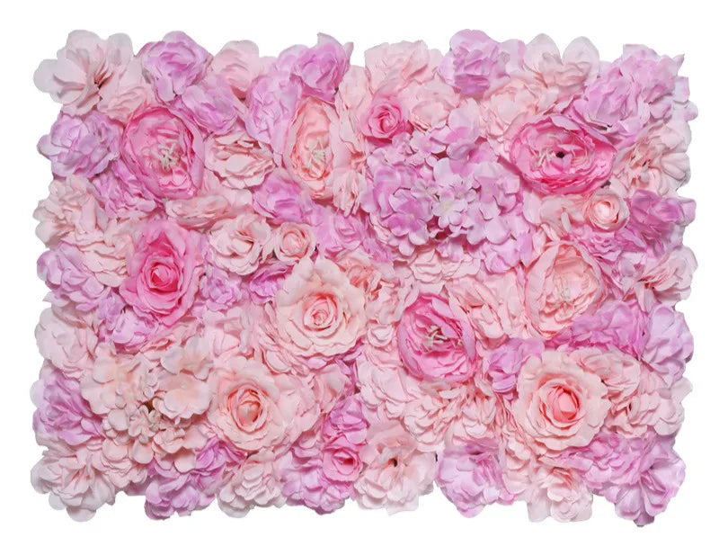 40x60cm Artificial Silk Rose Flower Wall Panel