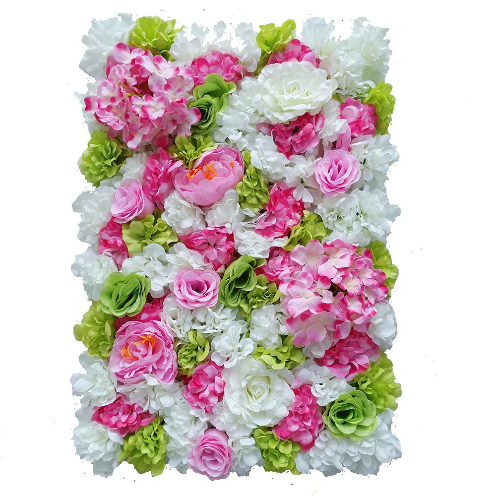 40x60cm Artificial Silk Rose Flower Wall Panel