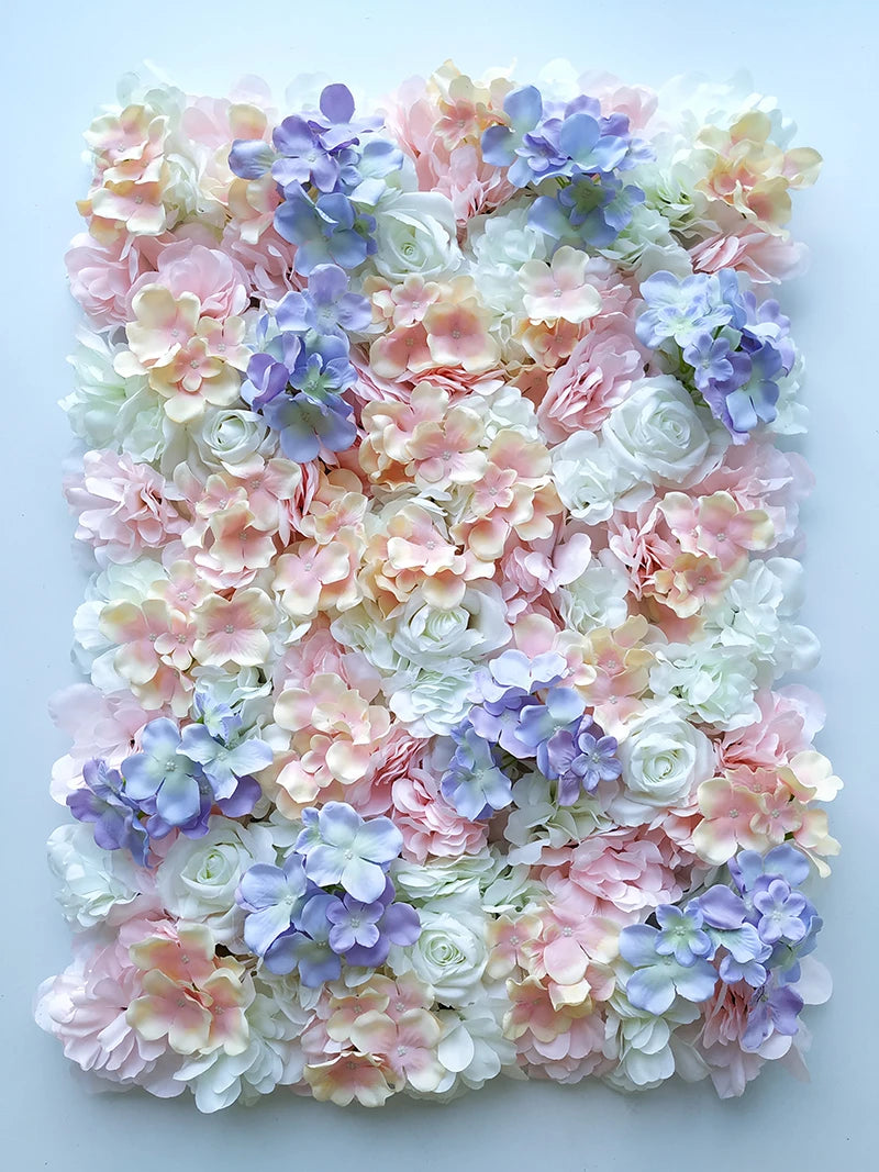 40x60cm Artificial Silk Rose Flower Wall Panel