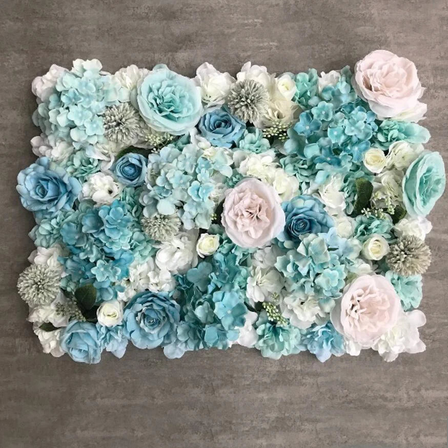 40x60cm Artificial Silk Rose Flower Wall Panel