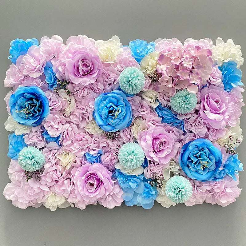 40x60cm Artificial Silk Rose Flower Wall Panel