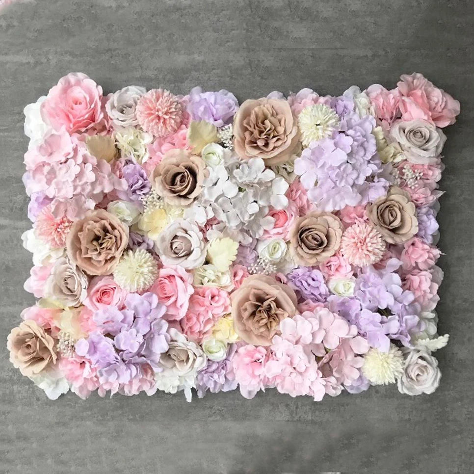 40x60cm Artificial Silk Rose Flower Wall Panel