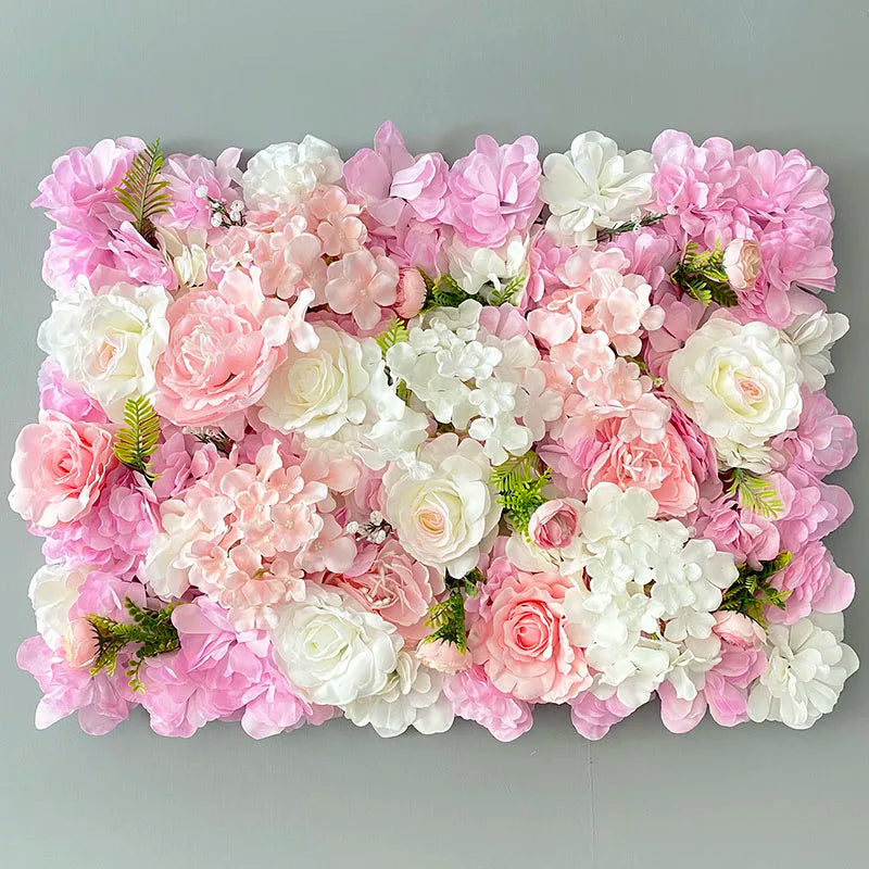 40x60cm Artificial Silk Rose Flower Wall Panel