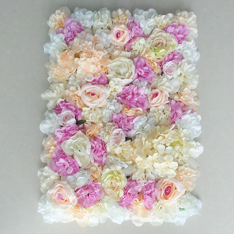 40x60cm Artificial Silk Rose Flower Wall Panel