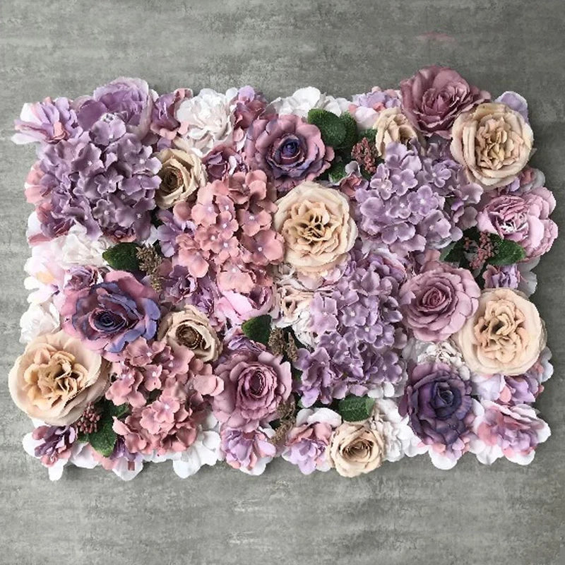 40x60cm Artificial Silk Rose Flower Wall Panel