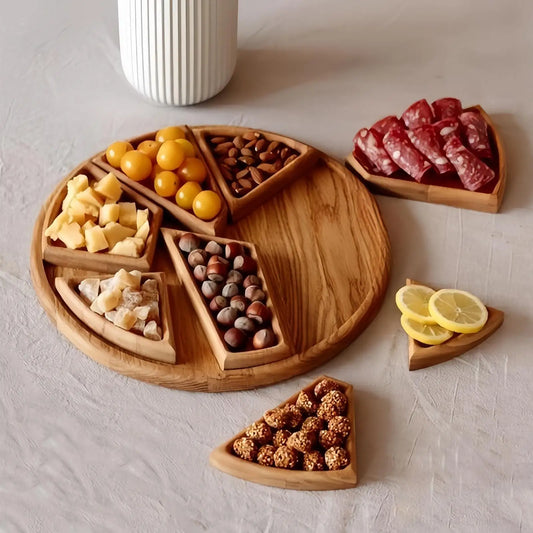 8-Petal Wooden Charcuterie & Serving Board – Detachable Puzzle Design