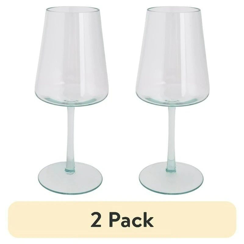 Premium Flare Wine Glass – 17 oz (503 mL) Teal Tint, BPA-Free Drinkware