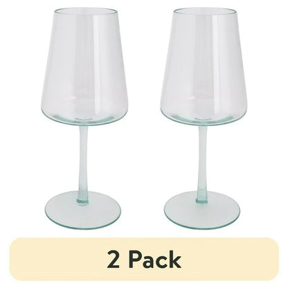 Premium Flare Wine Glass – 17 oz (503 mL) Teal Tint, BPA-Free Drinkware