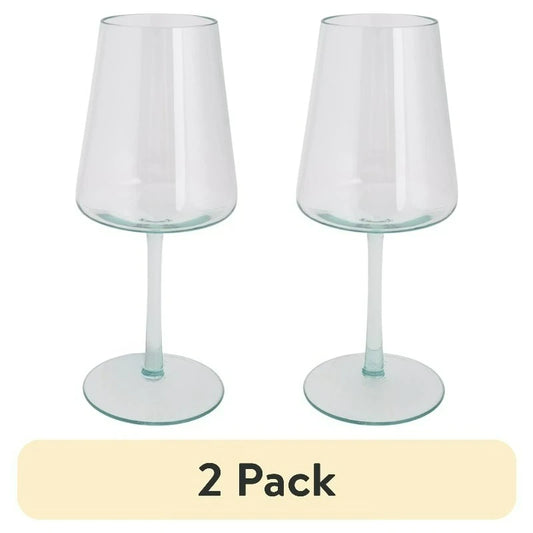 Premium Flare Wine Glass – 17 oz (503 mL) Teal Tint, BPA-Free Drinkware