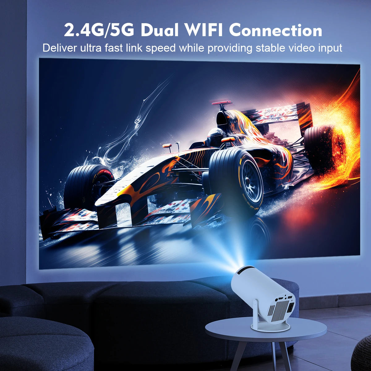 Magcubic HY300 Pro Mini Smart Projector – 290 ANSI, Android 14, WiFi 6, Bluetooth 5.4 & 180° Rotation