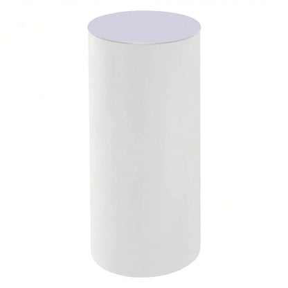 3-Piece White Cylinder Pedestal Stand Set – 23.6", 29.5" & 35.4" Round Display Plinths