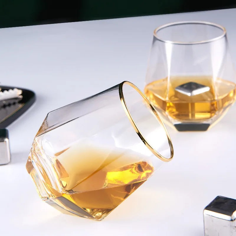 Hexagonal Whiskey & Cocktail Glass – 320ml | 1 or 2 Piece Set