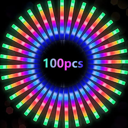 LED Glow Foam Sticks – 100 Piece Party Pack