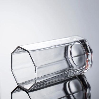 2-Piece Tall Geometric Drinking Glass Set – 220ml