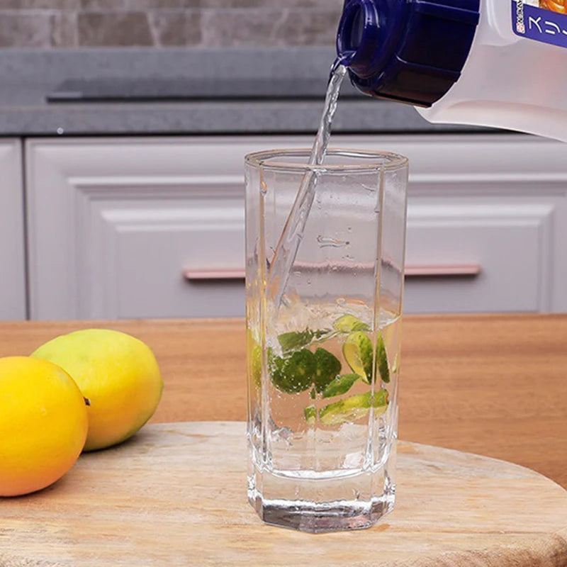 2-Piece Tall Geometric Drinking Glass Set – 220ml