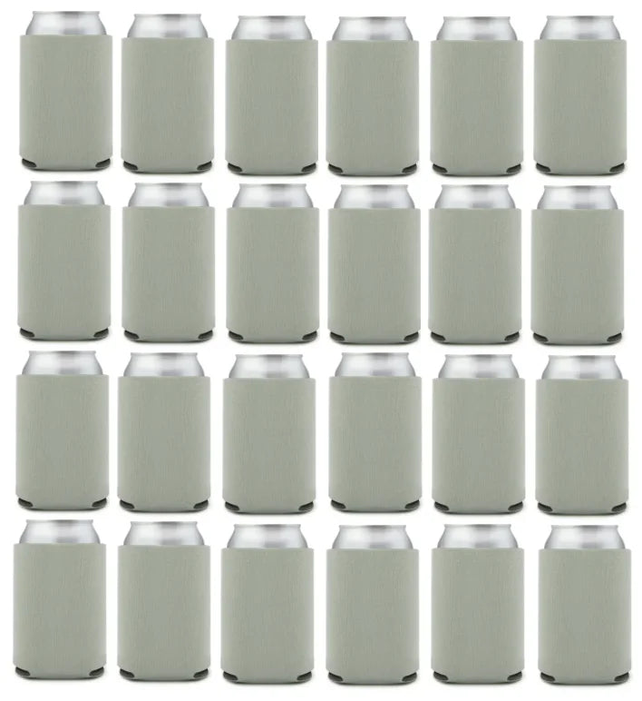 24-Pack Blank Collapsible Foam Can Cooler Sleeves – Party Favors & Beverage Holders