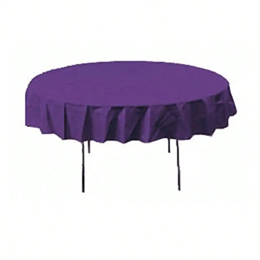 Deep Purple 84" Round Tablecloth – Waterproof Party & Event Table Cover