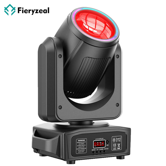 Fieryzeal 150W Moving Head Beam Light – 18-Prism, Gobo & DMX Stage Lighting