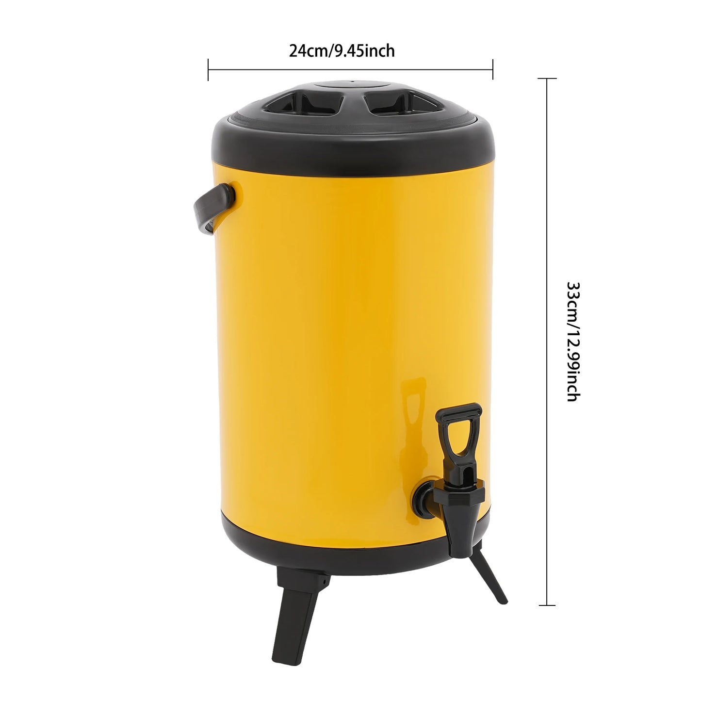 10L Insulated Hot & Cold Beverage Dispenser with Spout – Portable Tabletop Server