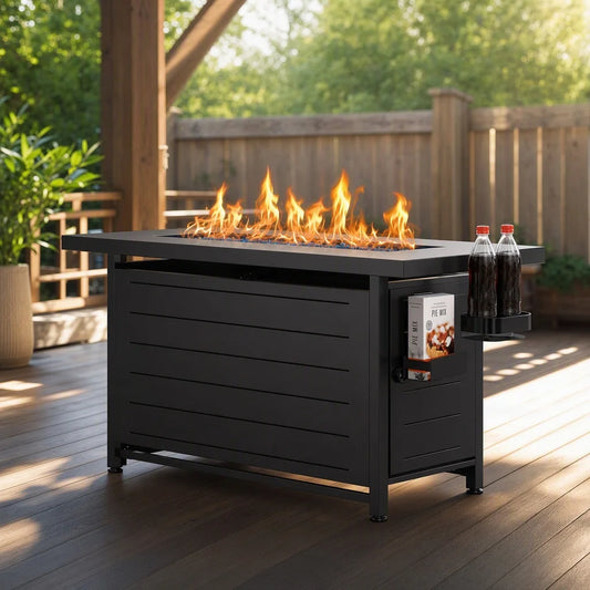 43" Rectangular Propane Fire Pit Table