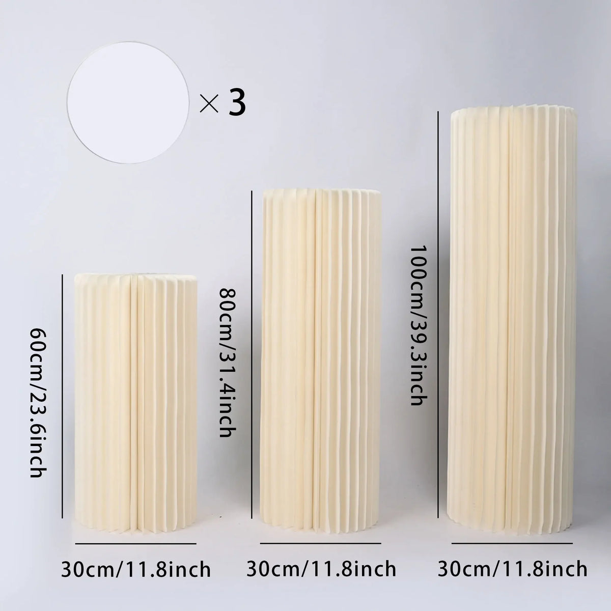 Round Honeycomb Pedestal Display Stand – 5 Heights for Cakes, Flowers & Event Décor