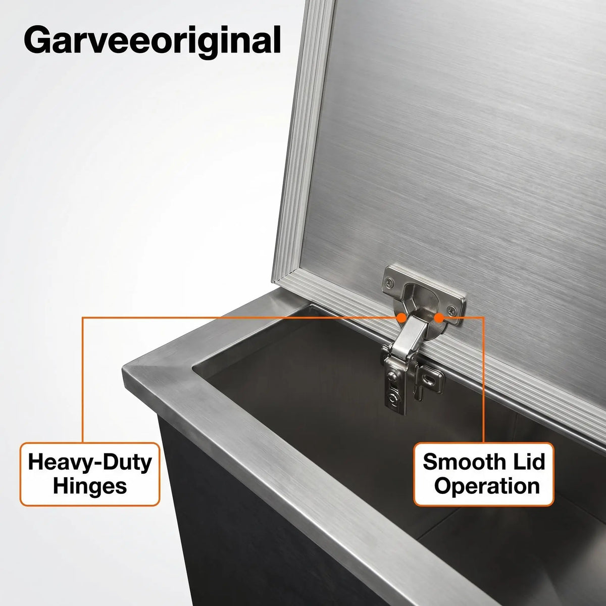 45-Qt Drop-In Stainless Steel Ice Chest with Lid & Drain
