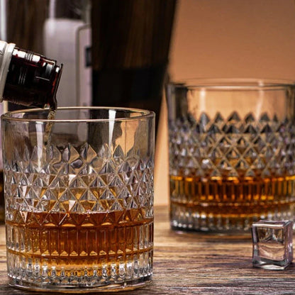 335ml Crystal-Style Whiskey Glasses – 1, 2, 3 or 4 Piece Set