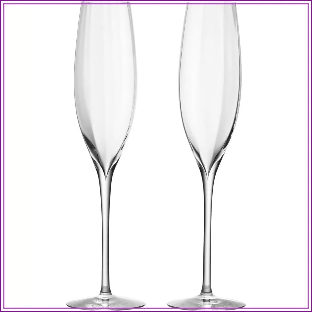 Classic Crystal Champagne Flutes (6 oz) Pair